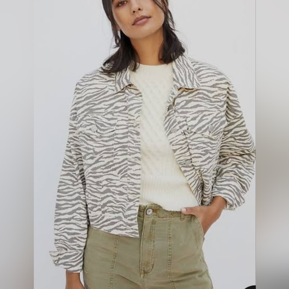 LELIS Zebra Print Women's Jacket.Size M